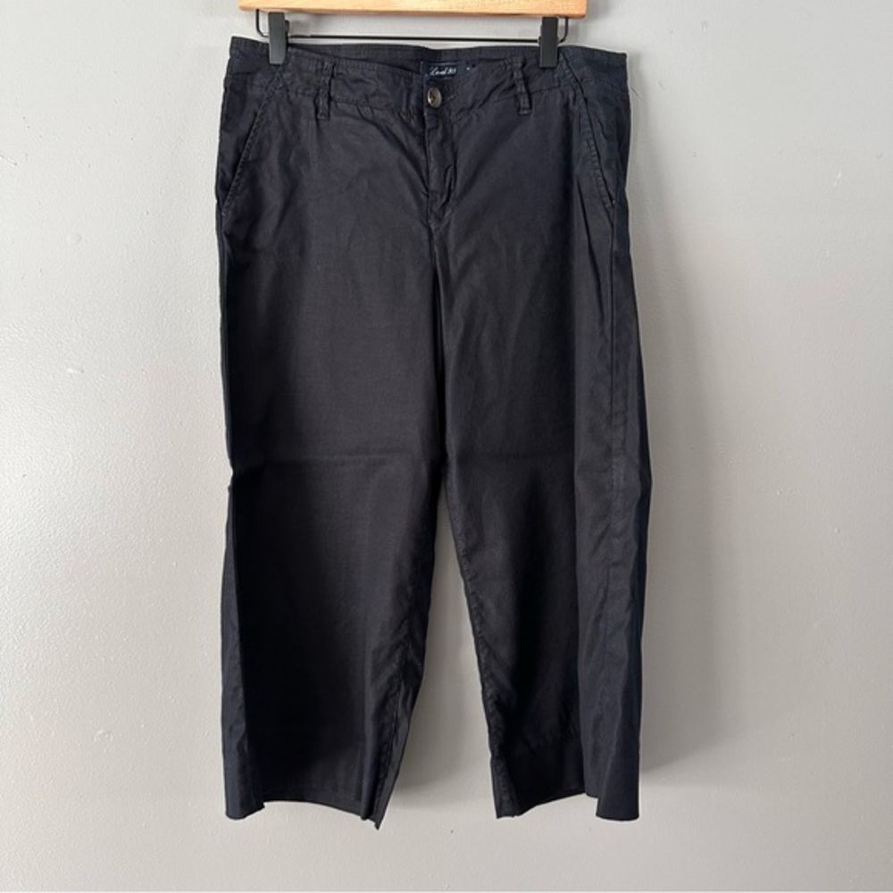 Level 99 Linen Blend Goucho Pants |‎ Black